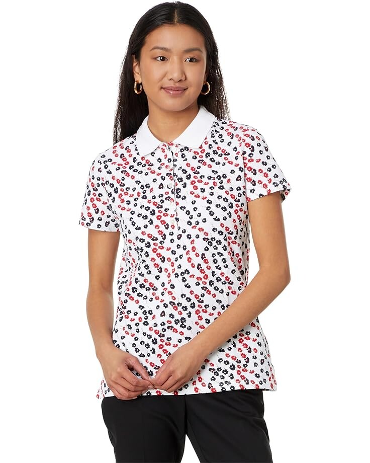 Поло Tommy Hilfiger Five Button Ditsy, цвет Scarlet Multi