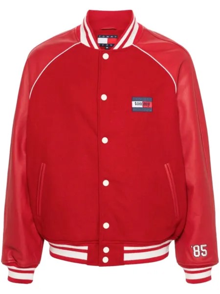 Tommy Jeans стеганая университетская куртка, красный