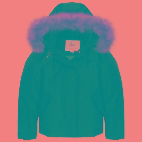 Женская куртка парка Woolrich Arctic Raccoon Short синий, Размер S