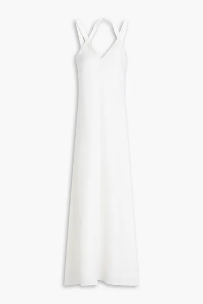 Креповое платье Allison, украшенное бисером HALSTON, слоновая кость