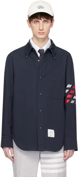 Темно-синяя куртка с 4 полосами Thom Browne, цвет Navy