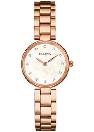 Японские наручные  женские часы Bulova 97S111. Коллекция Diamonds