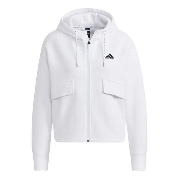 Ветровка Adidas Sty W New Kt Jk Big Pocket Sports Hooded White Jacket, Белый