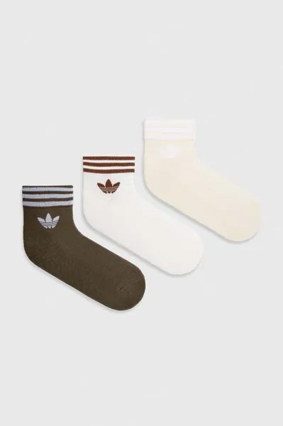 Носки , 3 пары adidas Originals, бежевый