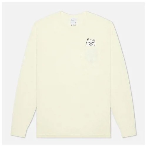 Мужской лонгслив Ripndip Lord Nermal Pocket бежевый , Размер L