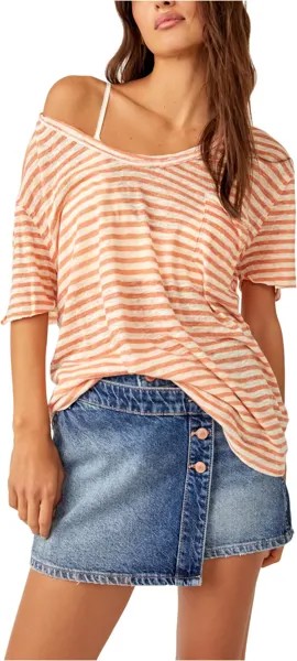 Футболка Free People Care Fp All I Need Tee Yd, цвет Grapefruit Seltzer