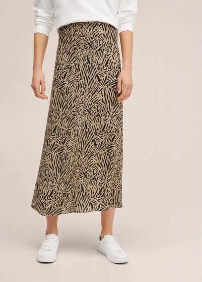 Струящаяся юбка с принтом - Africa