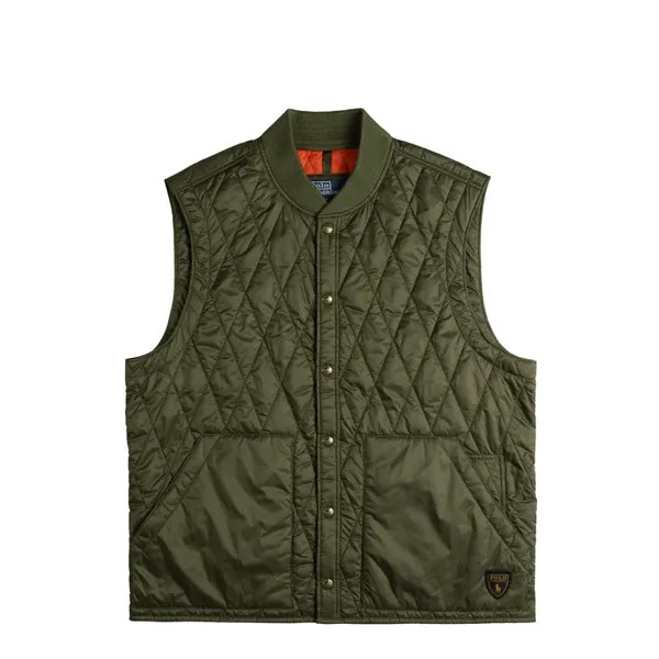 Жилет Water-Repellent Quilted Gilet Polo Ralph Lauren, цвет dark sage