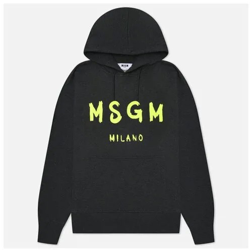Мужская толстовка MSGM MSGM Milano Logo Hoodie серый , Размер L