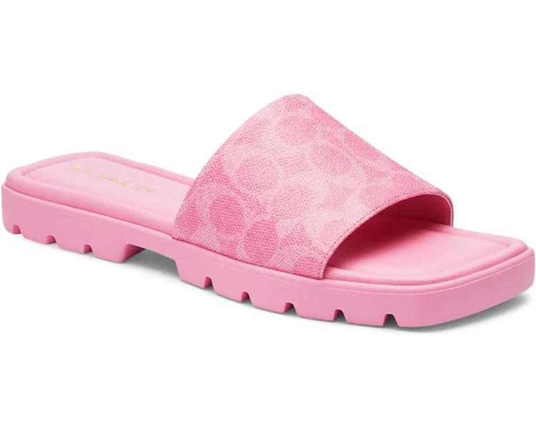 Сандалии COACH Florence Coated Canvas, цвет Vivid Pink