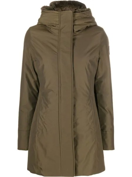 Woolrich парка с нашивкой-логотипом, зеленый