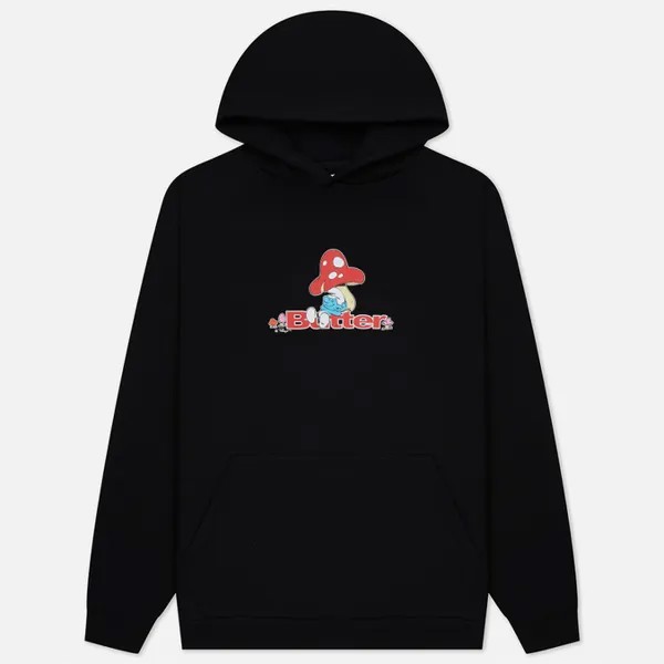 Мужская толстовка Butter Goods x The Smurfs Lazy Logo Hoodie чёрный, Размер S