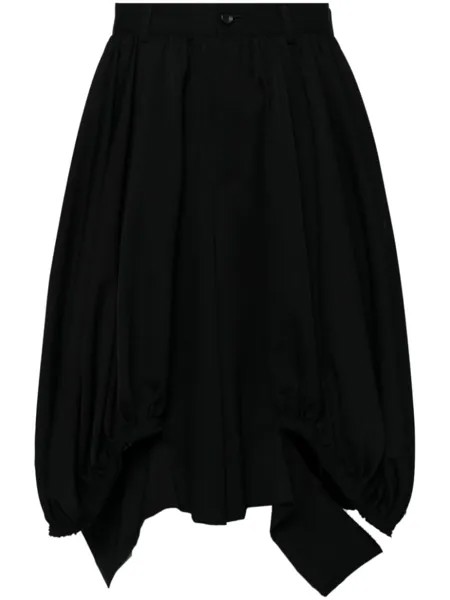 Comme des Garçons Homme Plus шорты с асимметричным подолом, черный