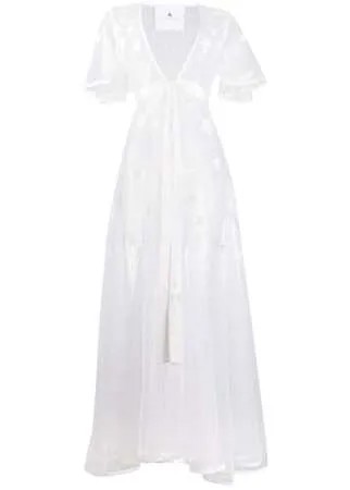 Annamode прозрачное платье с вышивкой