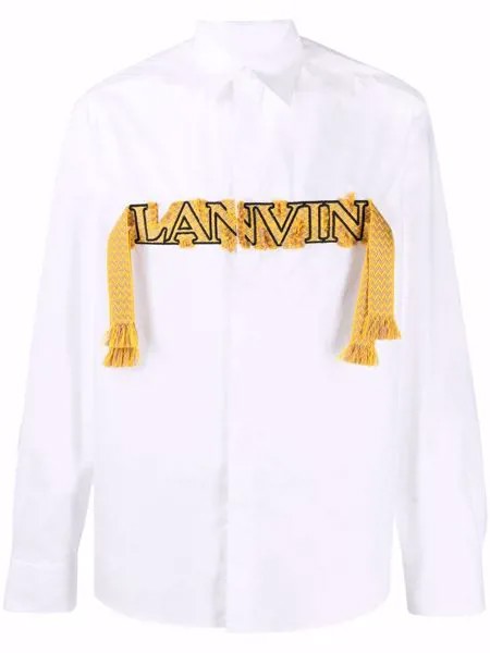 LANVIN рубашка с вышитым логотипом
