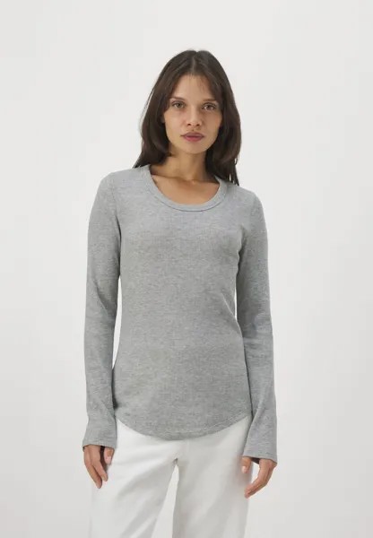 Футболка с длинным рукавом Waffle GAP, цвет heather grey