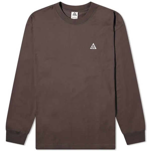 Футболка Nike Acg Long Sleeve Logo, цвет Baroque Brown