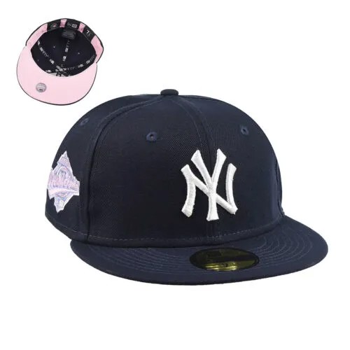 Мужская кепка New Era New York Yankees Pop Sweat 59Fifty темно-бело-розовая