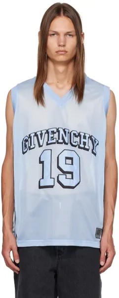 Синяя светлая баскетбольная майка Givenchy