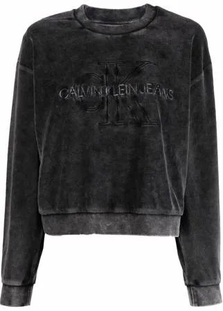 Calvin Klein Jeans укороченное худи с нашивкой-логотипом
