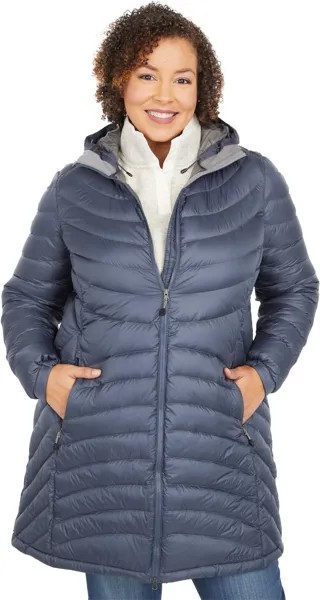 Сверхлегкое пуховое пальто 850 больших размеров с капюшоном L.L.Bean, цвет Gunmetal Gray