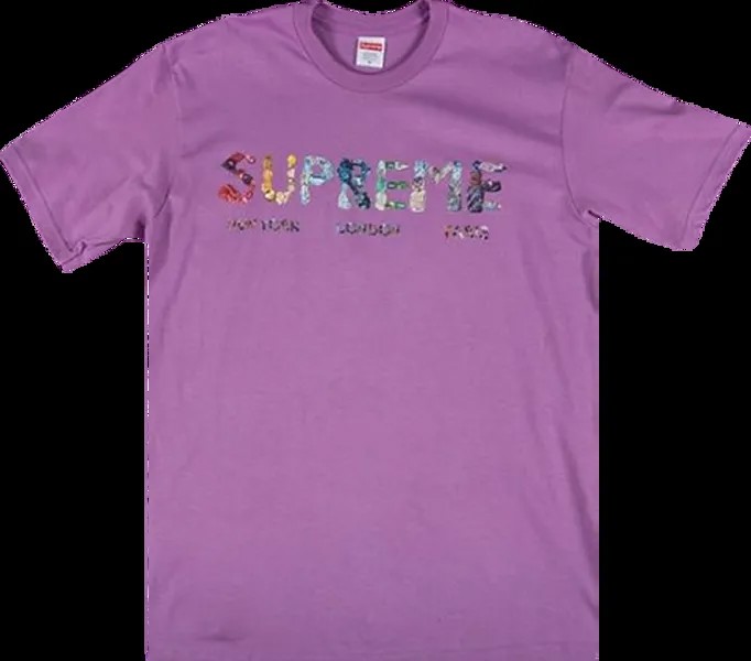 Футболка Supreme Crystals T-Shirt 'Purple', фиолетовый