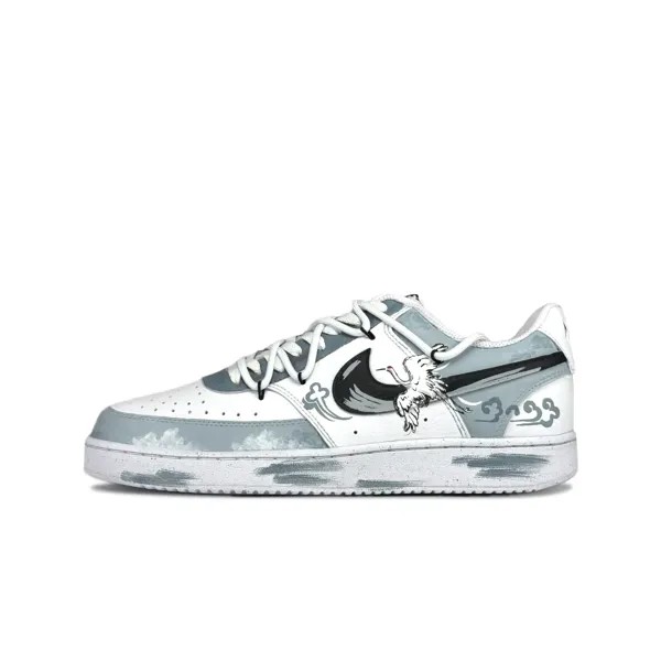 Кроссовки Nike Court Vision 1 Skateboarding Shoes Unisex Low-top Grey/white, серый/белый