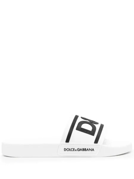 Dolce & Gabbana шлепанцы Gomma, белый