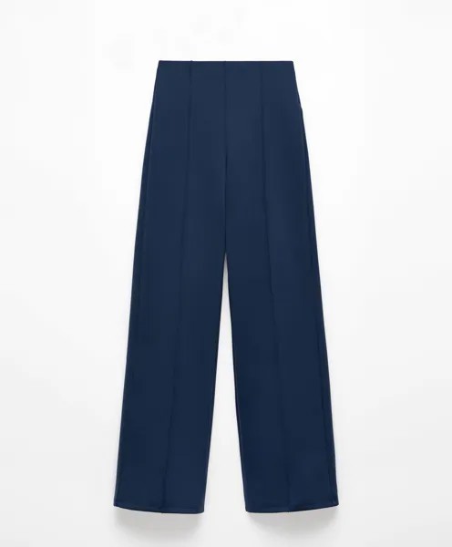 Брюки Oysho Straight In High-strength Fabric, темно-синий