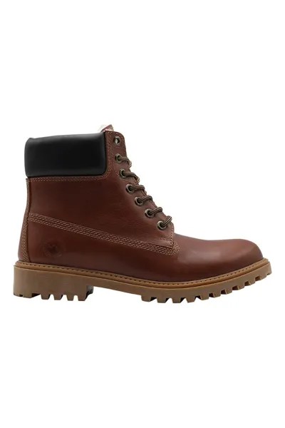 Кожаные ботинки с логотипом Lumberjack, коричневый