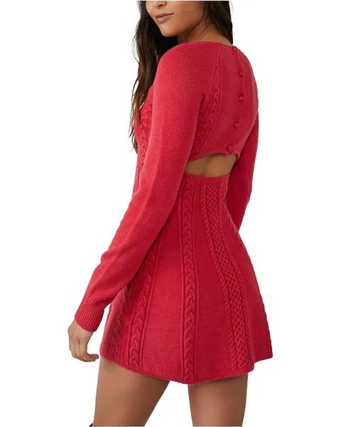 Платье Free People Small World Mini, цвет Cranberry