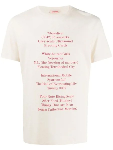 Raf Simons футболка History Of The World