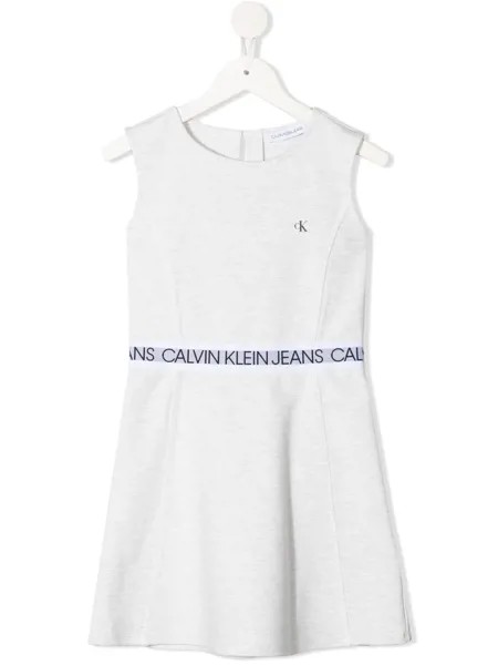 Calvin Klein Kids платье с логотипом на поясе