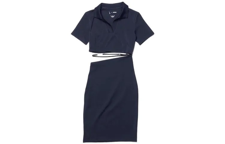 Jacquemus Женское платье с короткими рукавами и шортами, цвет Blue