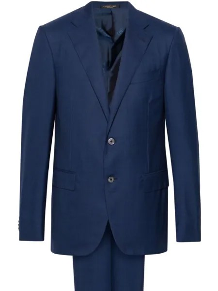 Corneliani шерстяной костюм в ломаную клетку, синий