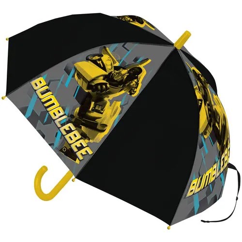 Зонт-трость Transformers, полуавтомат, купол 87 см., для мальчиков, черный