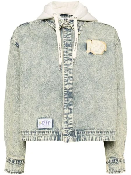AAPE BY *A BATHING APE рубашка с логотипом, синий