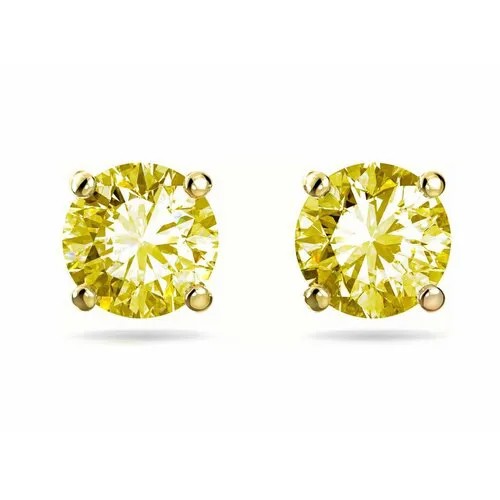 Серьги SWAROVSKI, кристаллы Swarovski, золотистый
