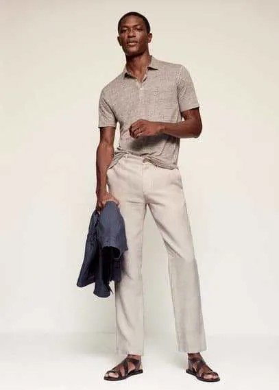 Поло slim fit 100% лен - Amberes