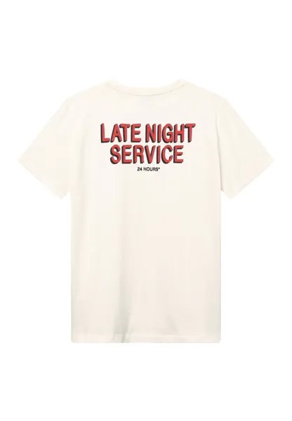 Футболка с принтом LATE NIGHT SERVICE Les Deux, кремовый