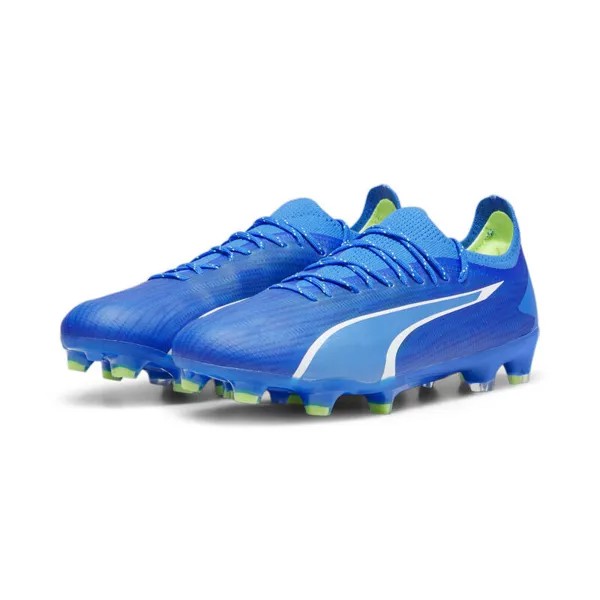 Футбольные бутсы ULTRA ULTIMATE FG/AG мужские PUMA Ultra Blue White Pro Green