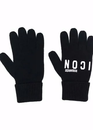 Dsquared2 трикотажные перчатки с вышитым логотипом