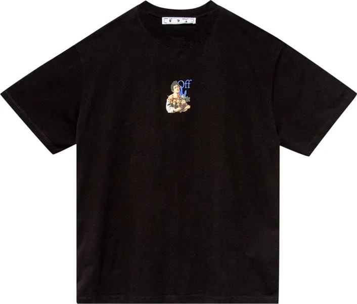 Футболка Off-White Caravaggio Boy Mark Over T-Shirt 'Black Light', черный