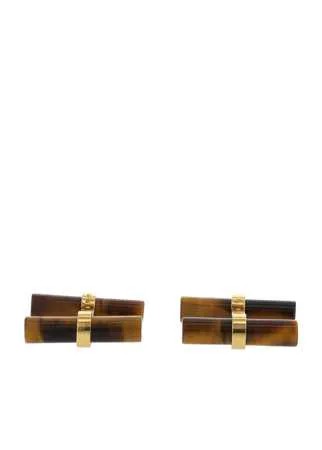 Van Cleef & Arpels золотые запонки 1970-х годов с тигровым глазом