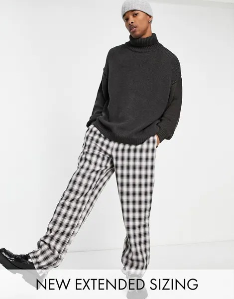 Трикотажный oversized-джемпер угольного цвета ASOS DESIGN-Серый