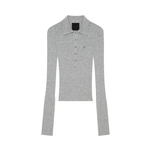 Поло Givenchy Long-Sleeve Polo, серый
