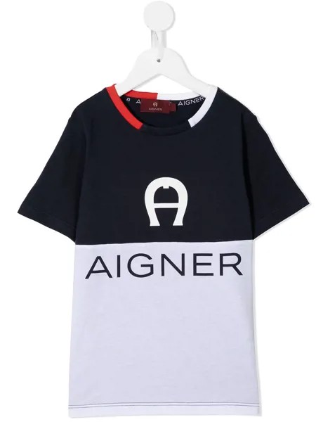 Aigner Kids двухцветная футболка