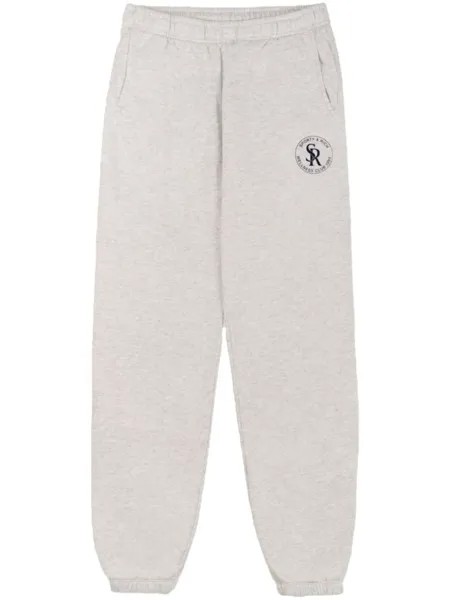 Sporty & Rich спортивные брюки из хлопковой смеси с логотипом S&R, серый