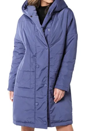 Пуховик-пальто женский DizzyWay 20112 синий 52 RU
