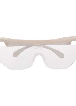 Off-White солнцезащитные очки-маска с логотипом